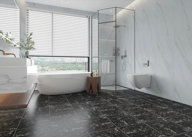 Laminate flooring in a living room
