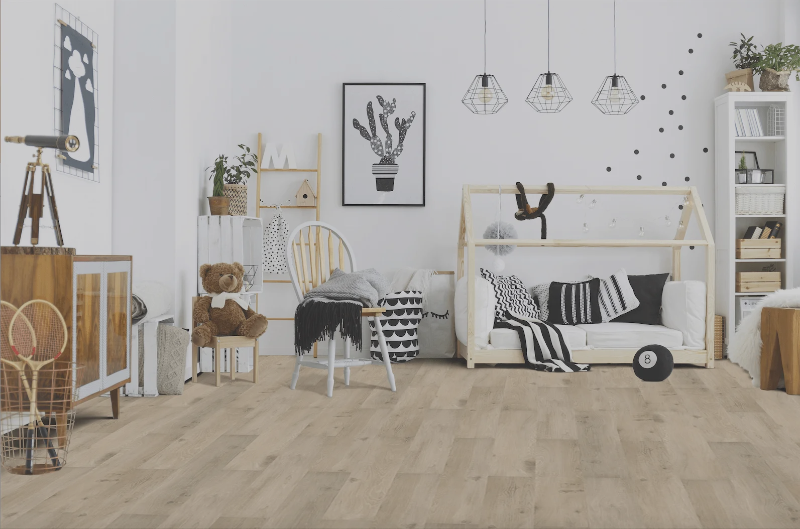 Flooring in a comfortable home